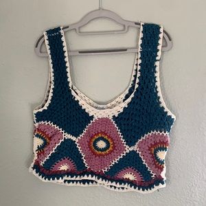 Crochet Rainbow Tank
